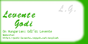 levente godi business card